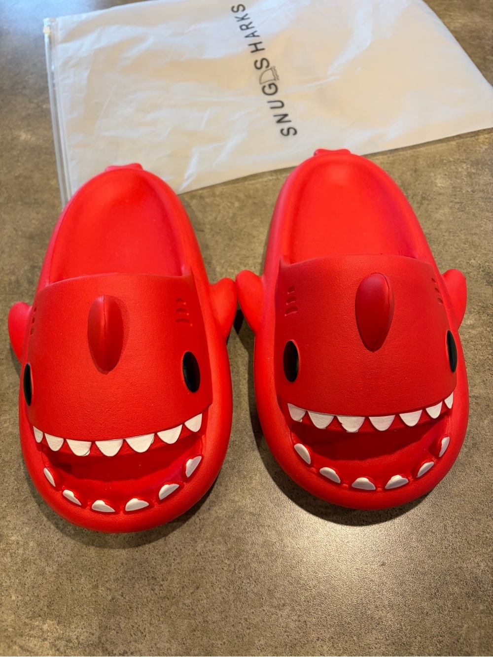 Women’s (Men’s) Orange/Coral Shark Slippers - Comfortable Everyday Slide